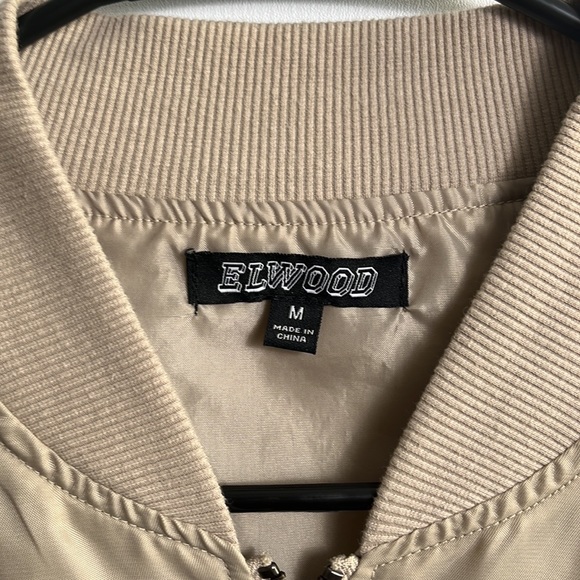 Elwood Men’s Beige Bomber Jacket - Picture 2 of 4